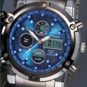 STONE COLD FOX, BLUE CHRONOGRAPH WRISTWATCH